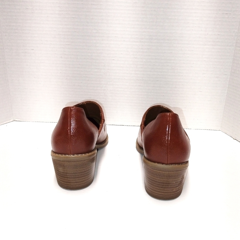 Cynthia Rowley Red Leather Slip-On Block Heel Shoes | D’Orsa shoes size: 10 - Picture 4 of 7